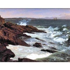 Fog off Mount Desert Painting Reproduction