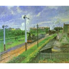 The Train, Bedford Park Painting Reproduction