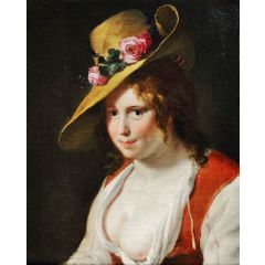 The Young Shepherdess Painting Reproduction