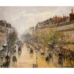 Boulevard Montmartre: Spring Rain Painting Reproduction