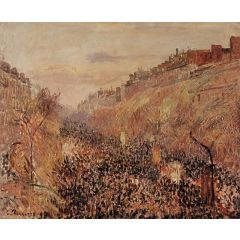 Mardi-Gras, Sunset, Boulevard Montmartre Painting Reproduction
