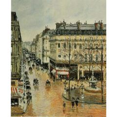 Rue Saint-Honore: Afternoon, Rain Effect Painting Reproduction