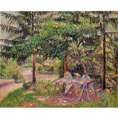 Children in a Garden at Eragny Painting Reproduction