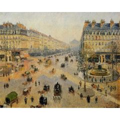Avenue de l’Opera: Sunshine Winter Morning Painting Reproduction