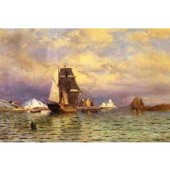 Looking out of Battle Harbor Painting Reproduction