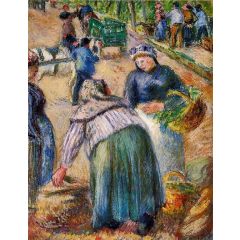 Potato Market, Boulevard des Fosses, Pontoise Painting Reproduction