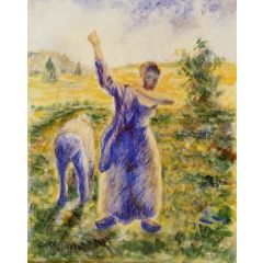 Workers in the Fields Painting Reproduction