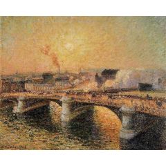 The Pont Boieldieu, Rouen: Sunset Painting Reproduction