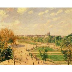 The Tuilleries Gardens: Morning, Spring, Sun Painting Reproduction