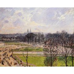 The Tuileries Gardens: Winter Afternoon Painting Reproduction