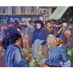 The Market at Gisors Painting Reproduction