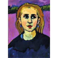 Woman in Black Painting Reproduction