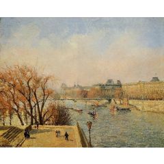 The Louvre: Morning, Sun Painting Reproduction
