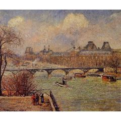 View of the Seine from the Raised Terrace of the Pont-Neuf Painting Reproduction