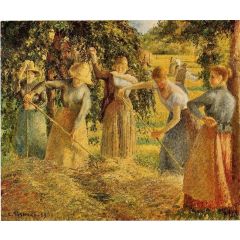 Harvest at Eragny Painting Reproduction