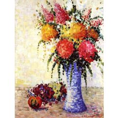 Flowers and Fruit Painting Reproduction
