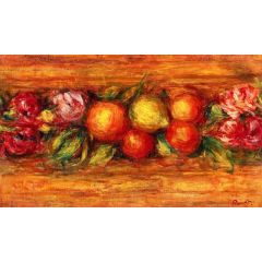 Panel of Fruits and Flowers Painting Reproduction