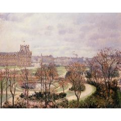 View of the Tuileries: Morning Painting Reproduction