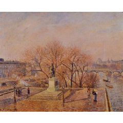 Ponty-Neuf, the Statue of Henri IV, Sunny Weather, Morning Painting Reproduction