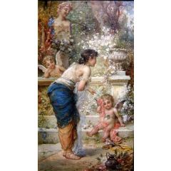 Punished Cupid Painting Reproduction
