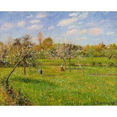 Morning, Spring, Grey Weather, Eragny Painting Reproduction