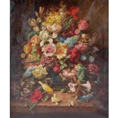 Still Life with Spring Flowers Painting Reproduction