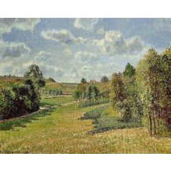 Berneval Meadows, Morning Painting Reproduction