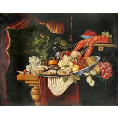 Still Life with Seafood Painting Reproduction