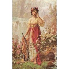 A Beautiful Lady Painting Reproduction