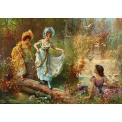 Crossing the Stream Painting Reproduction