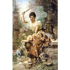 Venus Spanking Cupid Painting Reproduction