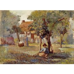 Family Garden Painting Reproduction