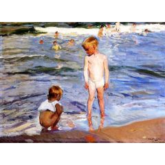 Afternoon Sun, Valencia Beach Painting Reproduction