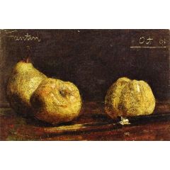 Still Life, a Pear and Two Potatoes Painting Reproduction