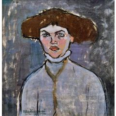 Head of a Young Woman Painting Reproduction