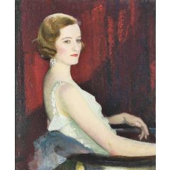 Portrait of Miss Beaton Painting Reproduction