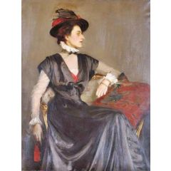 Portrait of Monica Boyd Painting Reproduction