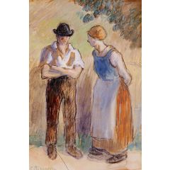 Two Peasants Painting Reproduction