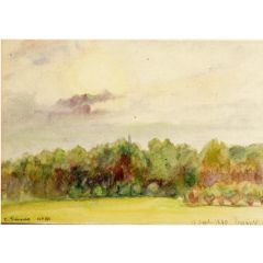 Landscape at Eragny Painting Reproduction