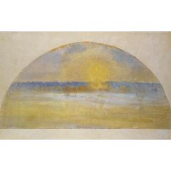 Sunset with Mist, Eragny Painting Reproduction