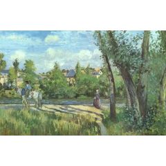 Sunlight on the Road, Pontoise Painting Reproduction