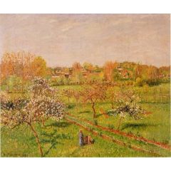 Morning, Flowering Apple Trees, Eragny Painting Reproduction