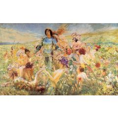 The Knight of the Flowers Painting Reproduction