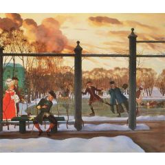 Winter. The Skating Rink Painting Reproduction