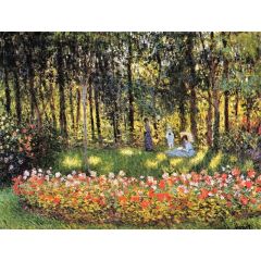 The Artist’s Family in the Garden Painting Reproduction