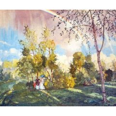 Landscape with a Rainbow Painting Reproduction