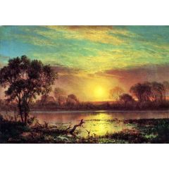 Evening, Owens Lake, California Painting Reproduction
