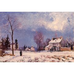 The Road from Versalles to Saint-Germain at Louveciennes Painting Reproduction