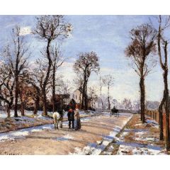 Street: Winter Sunlight and Snow Painting Reproduction