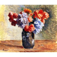 Flowers in a Vase Painting Reproduction
